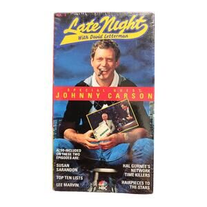 Late Night With David Letterman VHS with Johnny Carson, 2 Episodes (1985 & 1991)